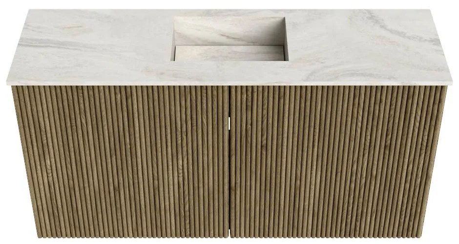 Mondiaz Joya DLux 80cm toiletmeubel dusk met wastafel faye midden zonder kraangat ostra