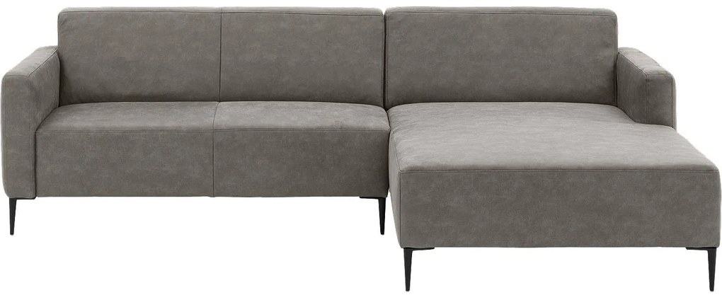 Goossens Key West grijs, micro leer, 2,5-zits, modern design