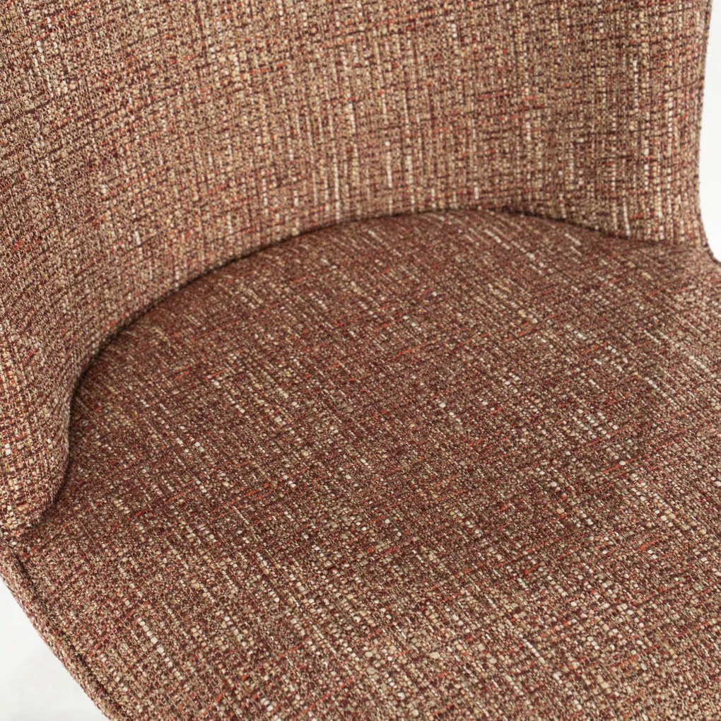 Eleonora Molly Draaibare Eetkamerstoel Rood Met Beige Poten