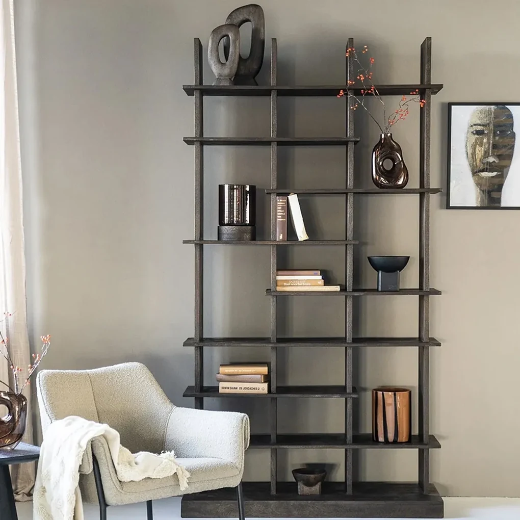 Eleonora Oliver Vakkenkast Mangohout Bruin - 120x40x220cm.