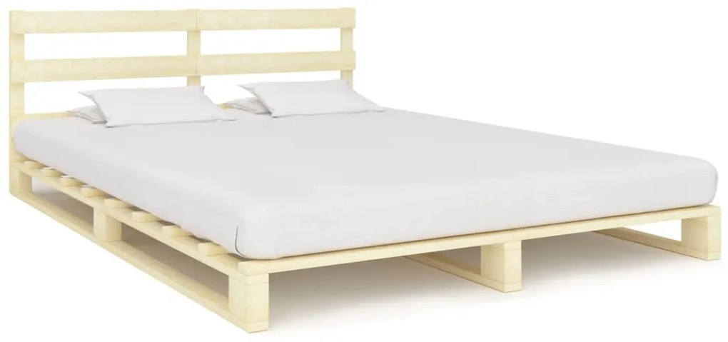 vidaXL Bedframe pallet massief grenenhout 200x200 cm