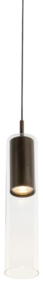 Moderne hanglamp donker brons voor railsysteem 1-fase - Iconic Lloyd