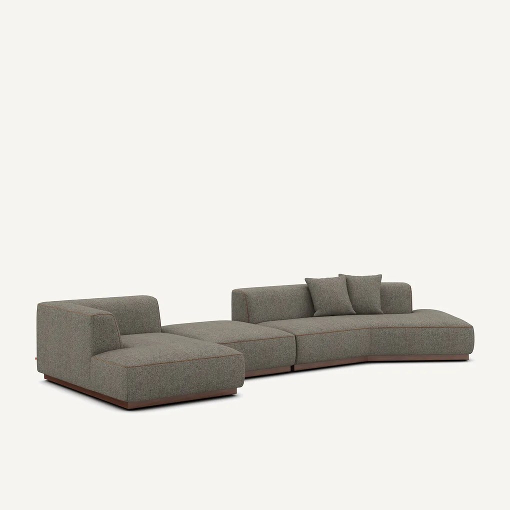 Hoekbank links in tweed, JACOPO