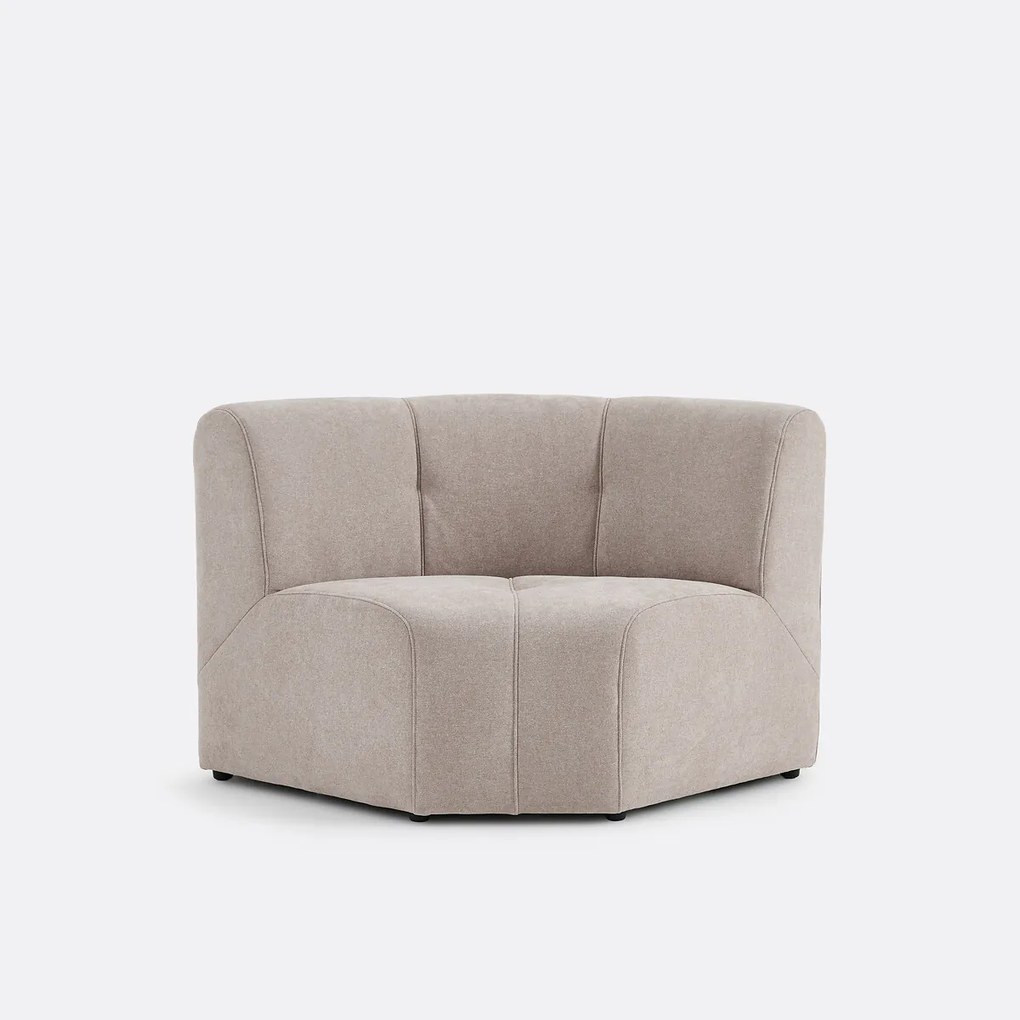 1-zits modulaire hoektafel fauteuil van fijn chenille, ANETA