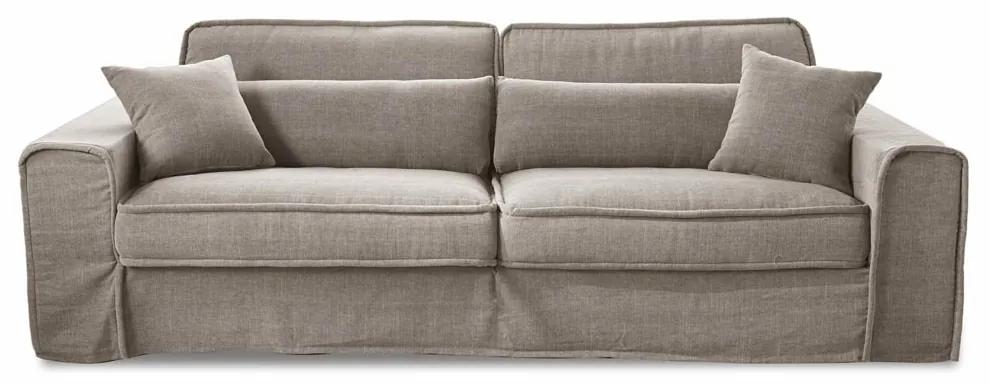 Rivièra Maison - Metropolis Sofa 3,5 seater, washed cotton, stone - Kleur: grijs