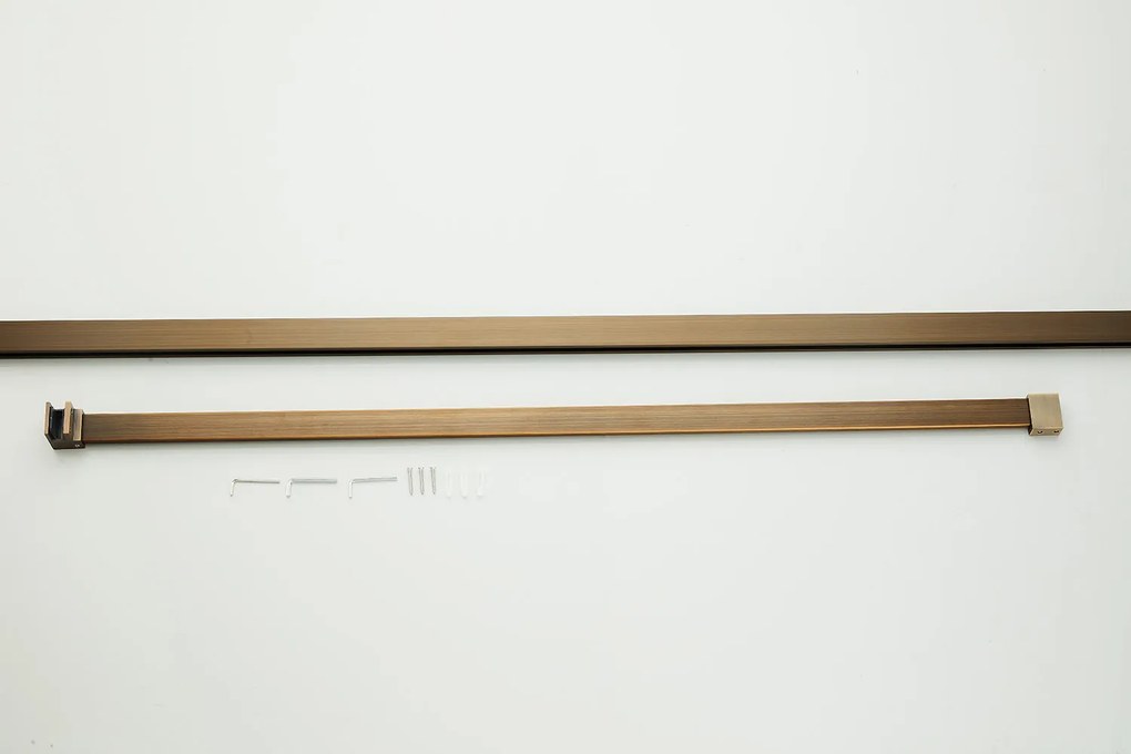 Saniclear Modern Antique douchecabine 120x80 met 80cm deur verouderd messing