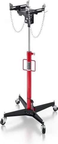 VEVOR Hydraulische krik met 500 kg hefvermogen, telescopische krik met pedaal, 360° zwenkwiel, hefhoogte 127-202 cm, takel voor garage/werkplaats Rood + Zwart