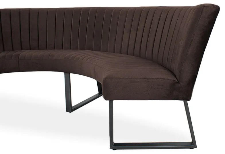 Eetkamerbank - Rondo - geschikt voor tafel 130 cm - stof Element antraciet 02