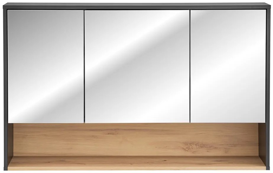 Comad Borneo Cosmos 843 FSC spiegelkast 120cm eiken/grijs