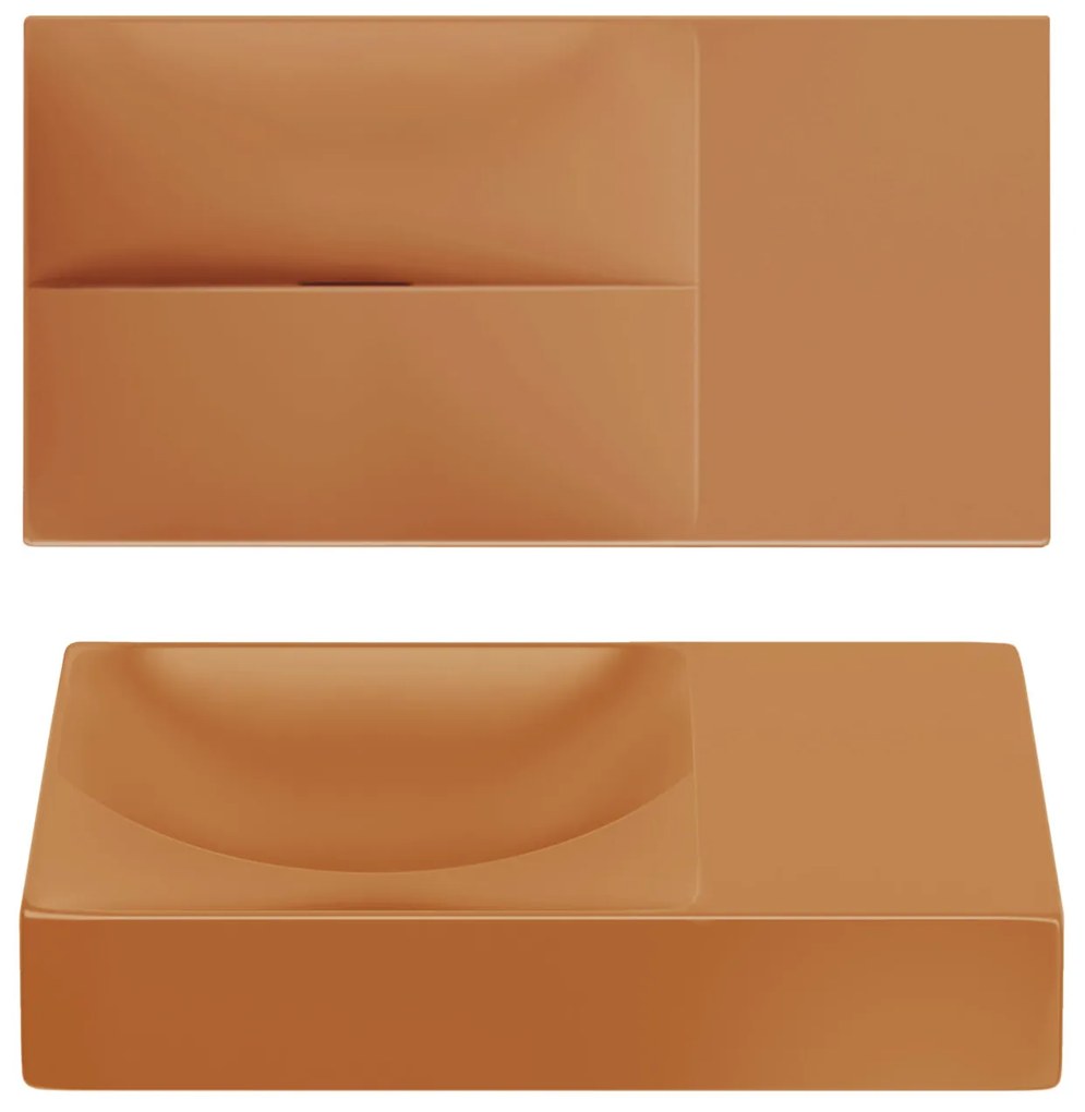 Clou Vale keramische fontein 38cm zonder kraangat rechts zand mat
