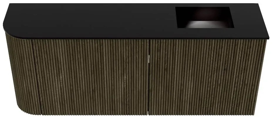 Mondiaz Joya 100cm toiletmeubel ronding links shadow met wastafel faye rechts 1 kraangat urban