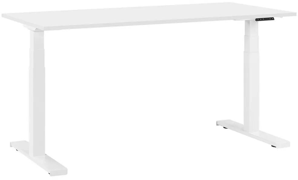 Bureau elektrisch verstelbaar wit 160 x 72 cm DESTIN II Beliani