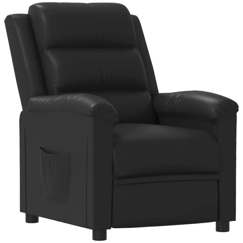 vidaXL Fauteuil verstelbaar kunstleer zwart