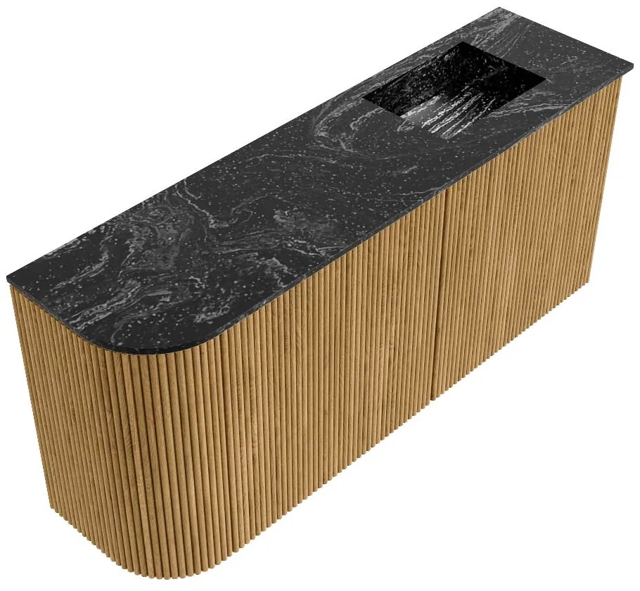 Mondiaz Joya DLux 90cm toiletmeubel ronding links oak met wastafel faye rechts 1 kraangat lava