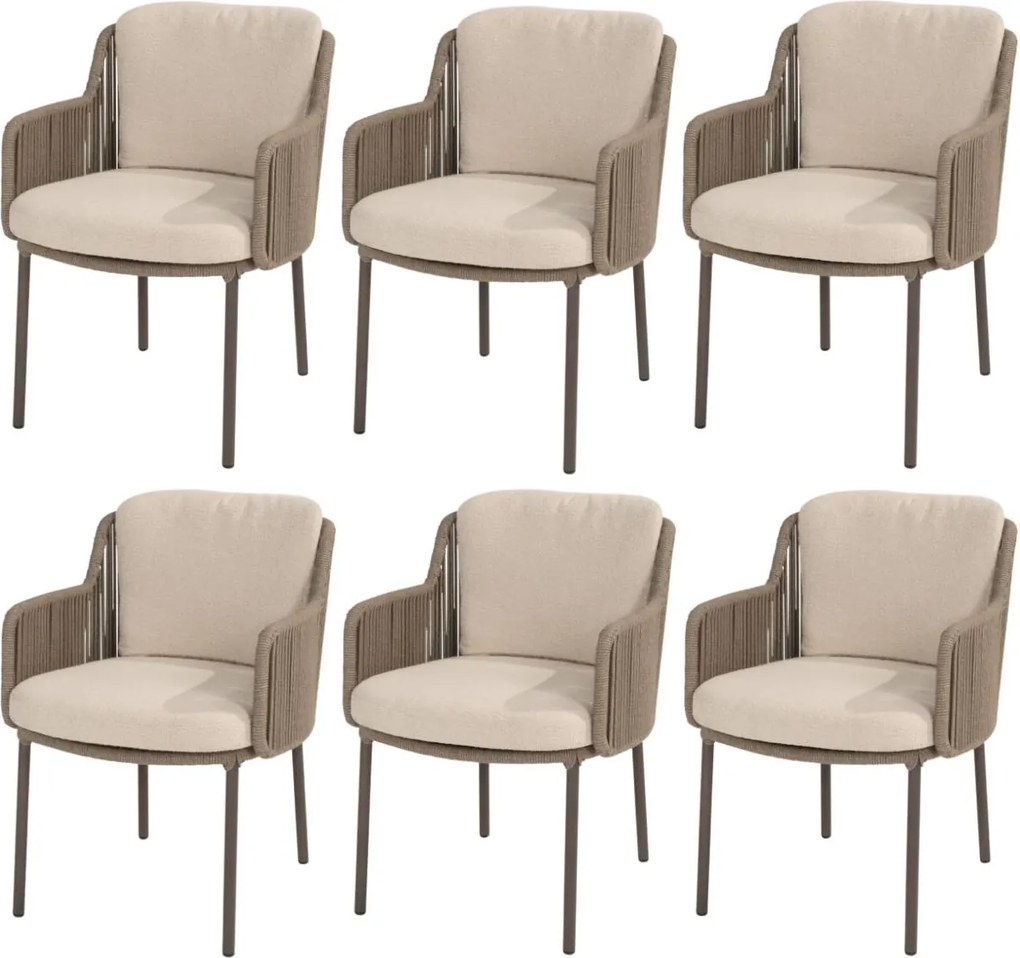 Bernini dining tuinstoel terre 4 Seasons Outdoor set van 6