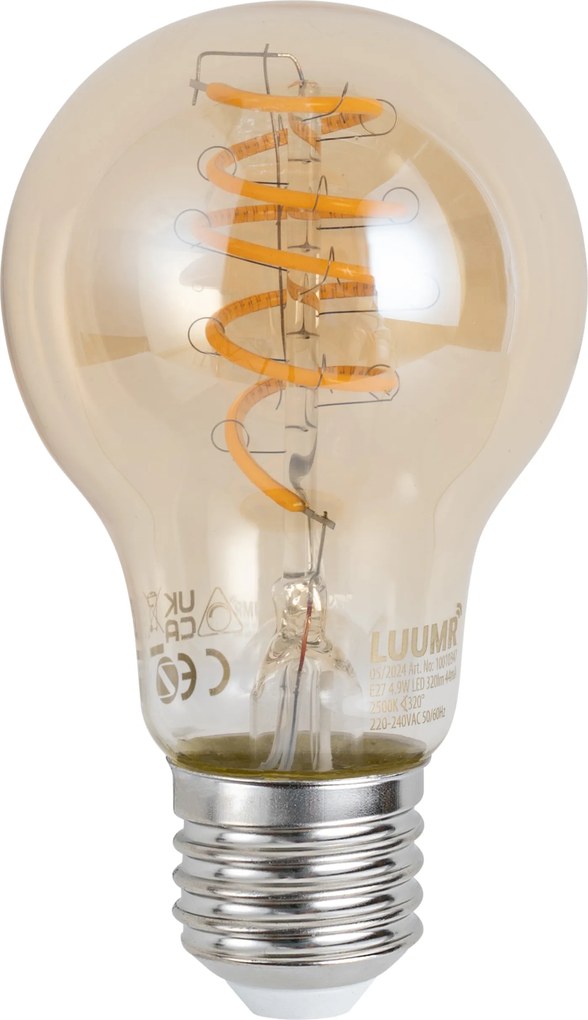 Set van 5 Smart E27 dimbare LED lampen A60 amber 4.9W 320 lm 2500K Zigbee