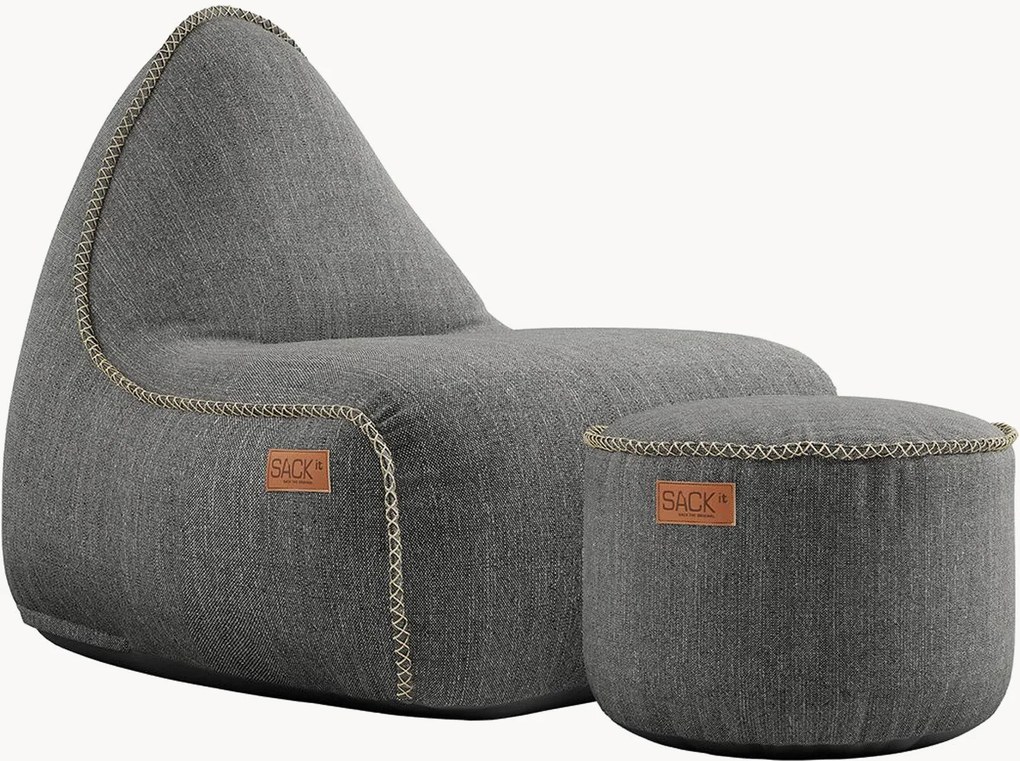 Tuin zitzak Cobana met poef