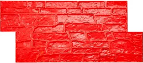 VEVOR Betonstempelmat, 71 x 30 x 1,5 cm, Betontextuur, Polyurethaanstempel, Steentegeltextuurmat, Afdruk van leisteenvloer, Naadloze stempel, Betonnen mallen voor decoratieve buitenruimtes, Rood