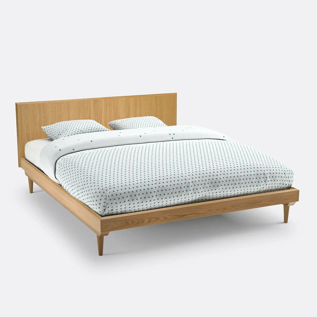 Vintage bed met lattenbodem Quilda