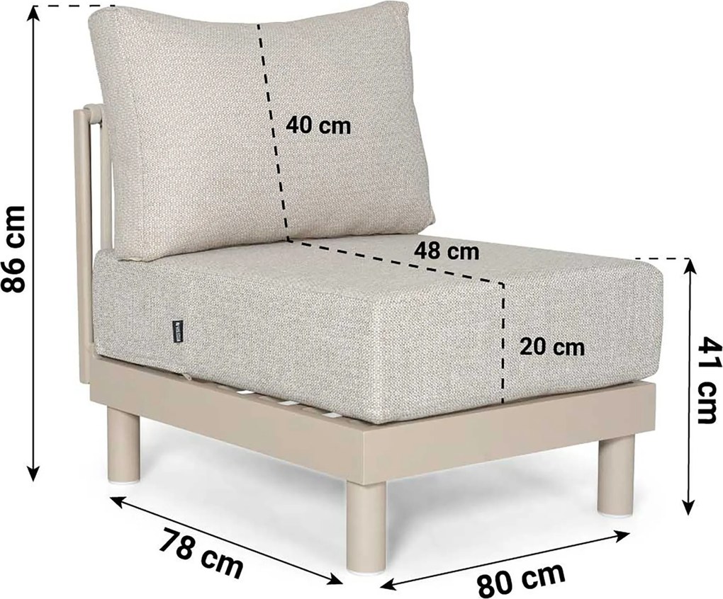 Hoek loungeset 6 personen Rope Zand/Beige  Lifestyle Garden Furniture Solento