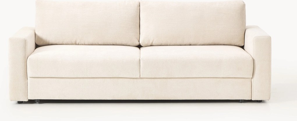 Fluwelen slaapbank Tasha (3-zits) met opbergruimte