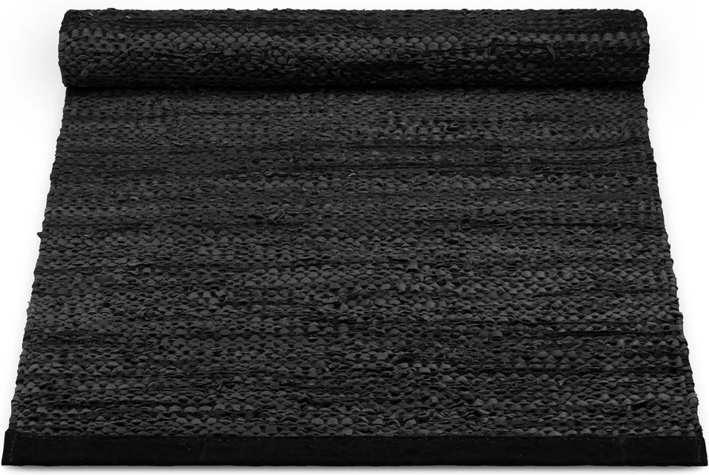 Rug Solid - Leather Black - 200 x 300 - Vloerkleed