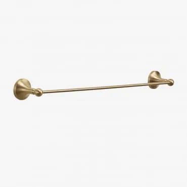 Wandhanddoekhouder Met Stang ↔︎60 Cm Voor Badkamer In Roestvrij Staal Alejandra Geborsteld Goud - Sklum