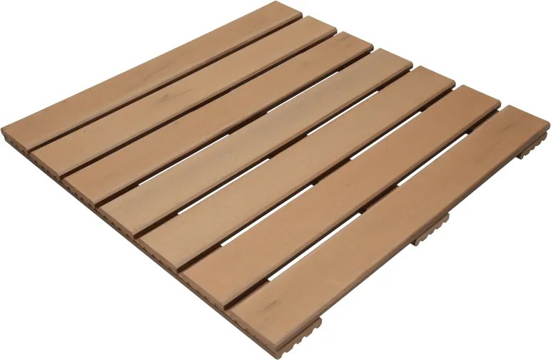 Terrastegel composiet 50 x 50 cm bruin gevlamd FSC (24 mm) massief