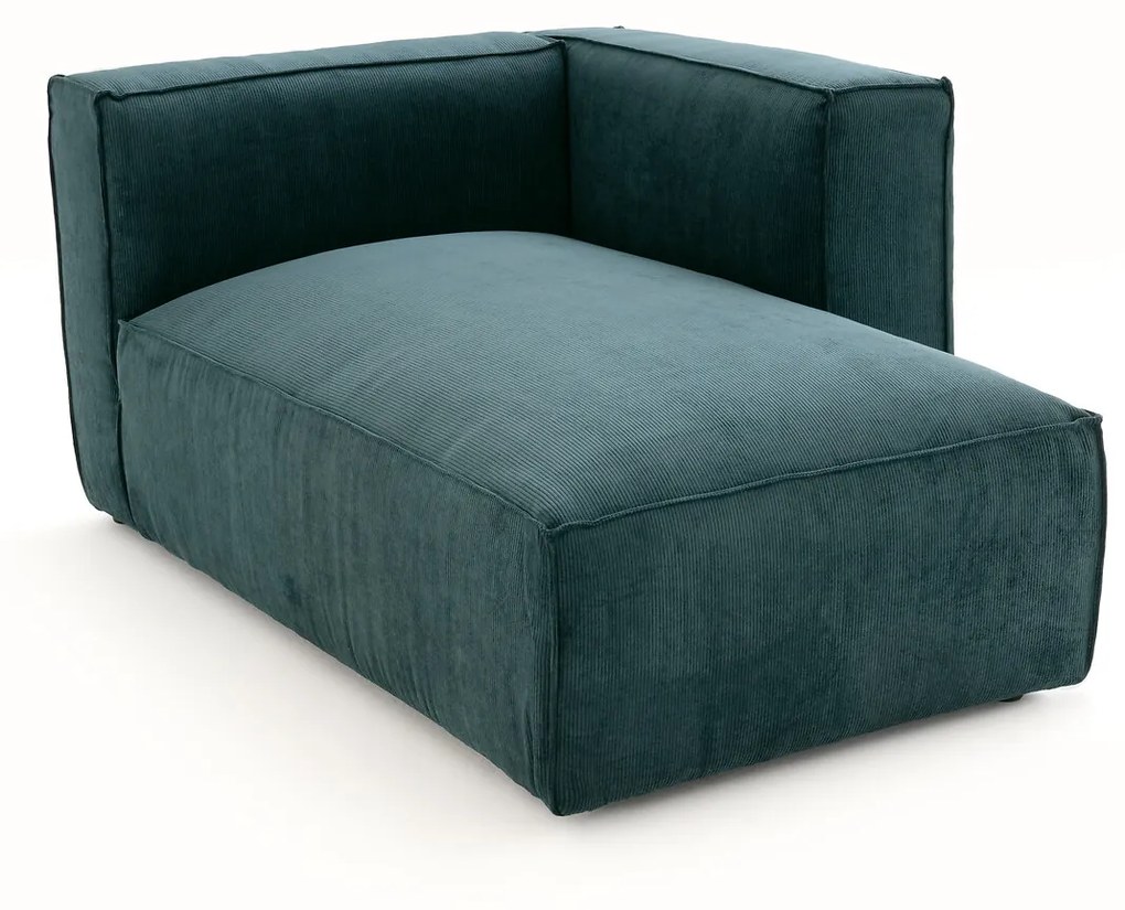 Modulaire longchair van geribd fluweel, Seven