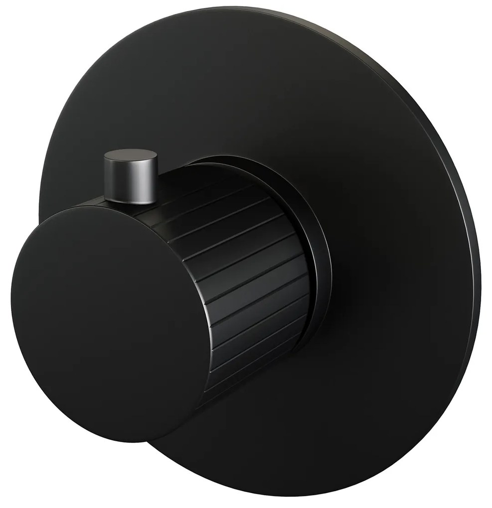 Brauer Stripe inbouwthermostaat zwart mat