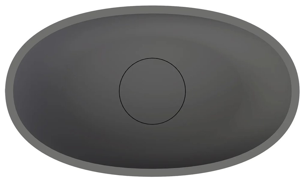 Riho Escala ovale waskom solid surface antraciet mat