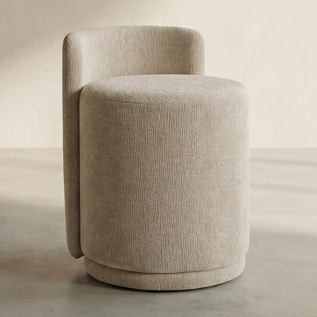 By-Boo Marque Moderne Scandinavische Poef Taupe