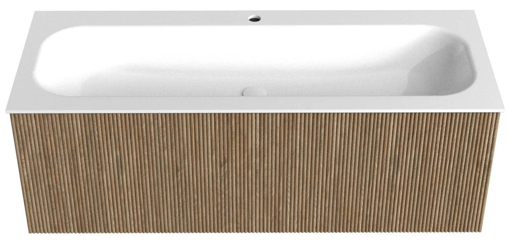 Mondiaz Kurve 120cm badmeubel dusk met 1 lade en wastafel big large midden 1 kraangat
