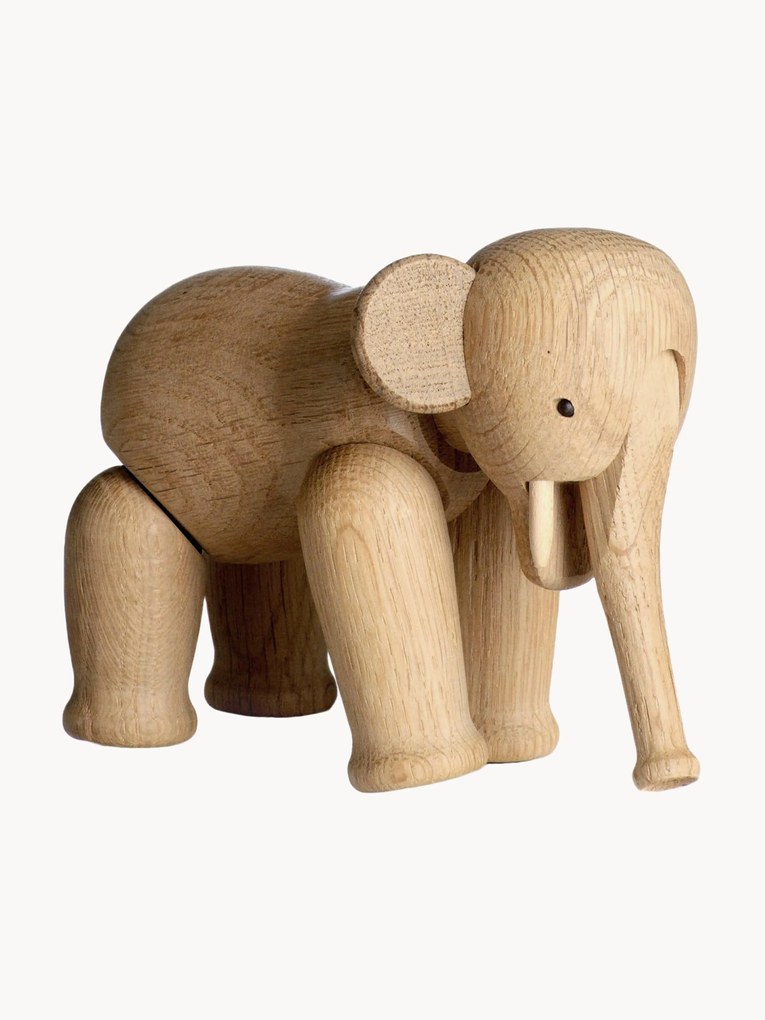 Handgemaakt decoratief object Elephant van eikenhout