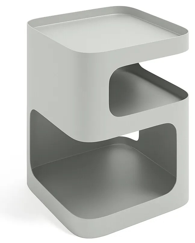 Nachtkastje van staalmetaal, 2 nissen, Sandoval