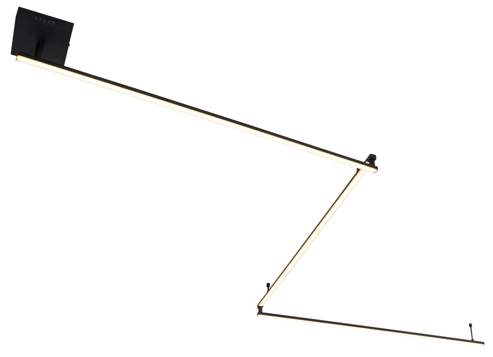 Plafondlamp zwart 300 cm incl. LED 3-staps dimbaar verstelbaar - Annuschka Design Binnenverlichting Lamp