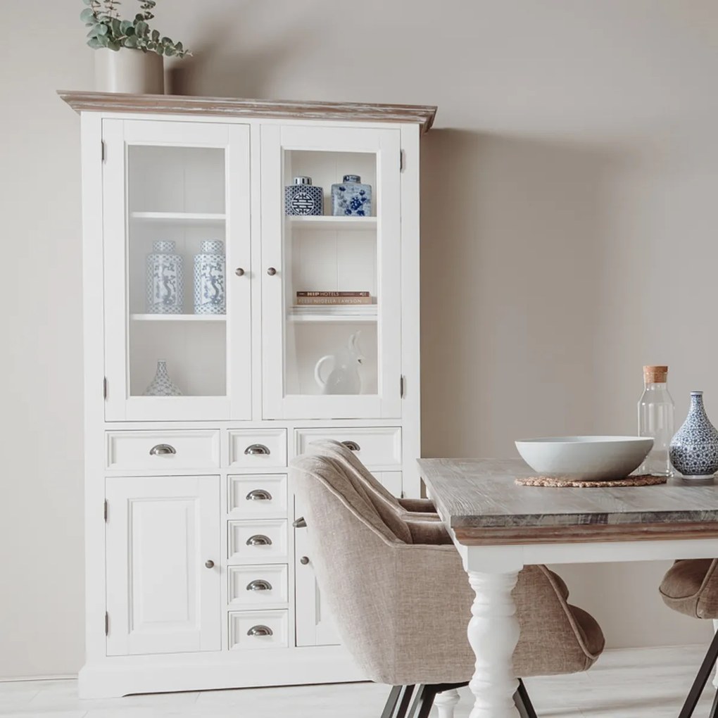 Landelijke Vitrinekast - 115x40x195cm.
