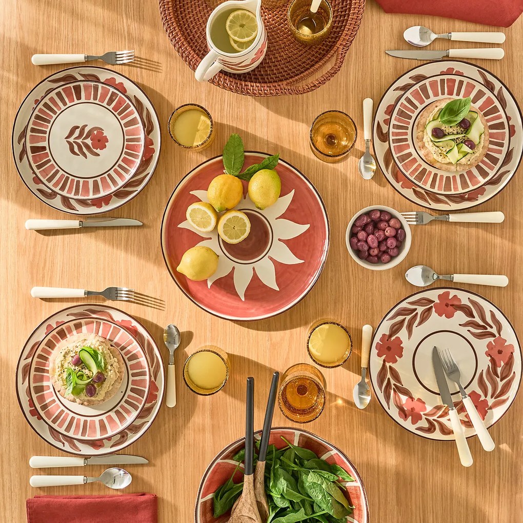 Set van 4 dessertborden in aardewerk, Montesol