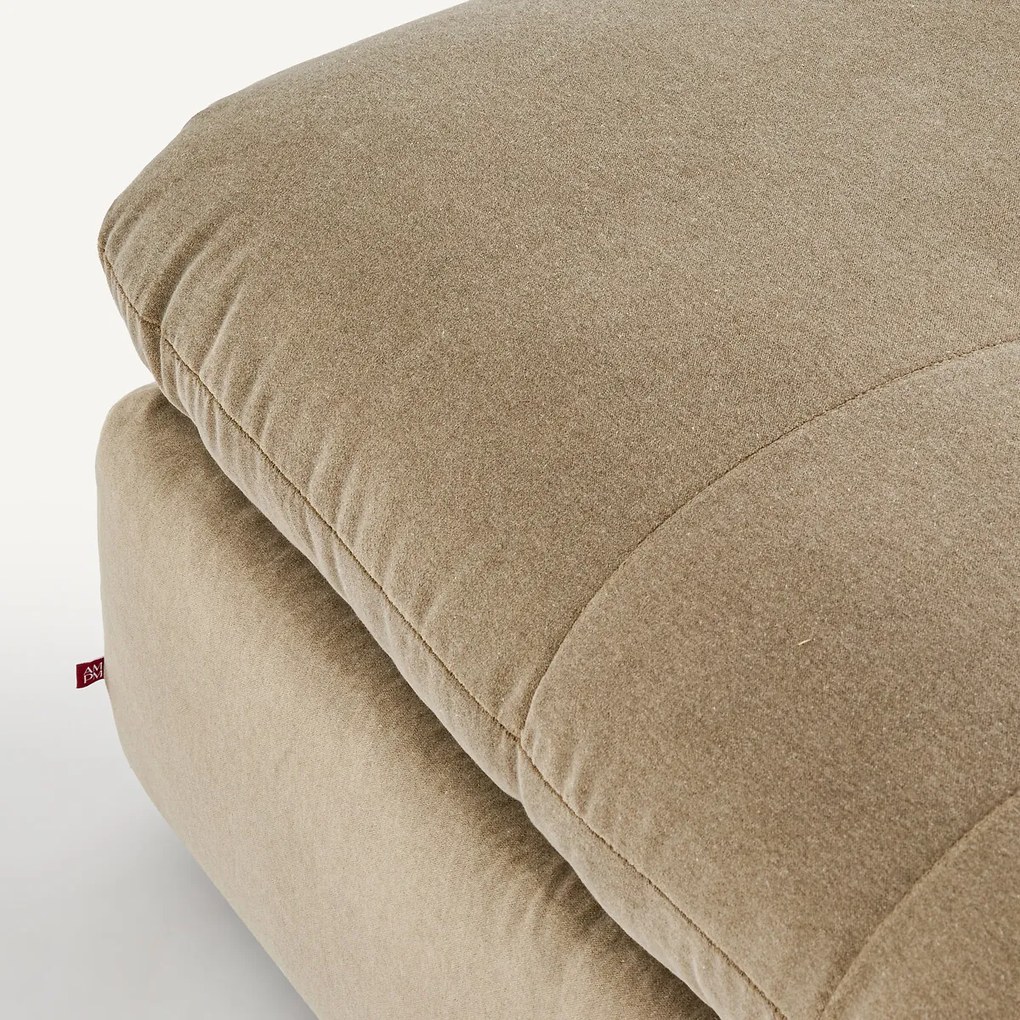 Modulaire voetensteun in stonewashed fluweel, GIULIANO