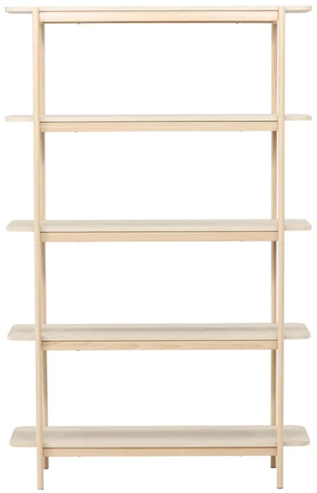 Openkast Met Vijf Planken Whitewash - 120x40x190cm.