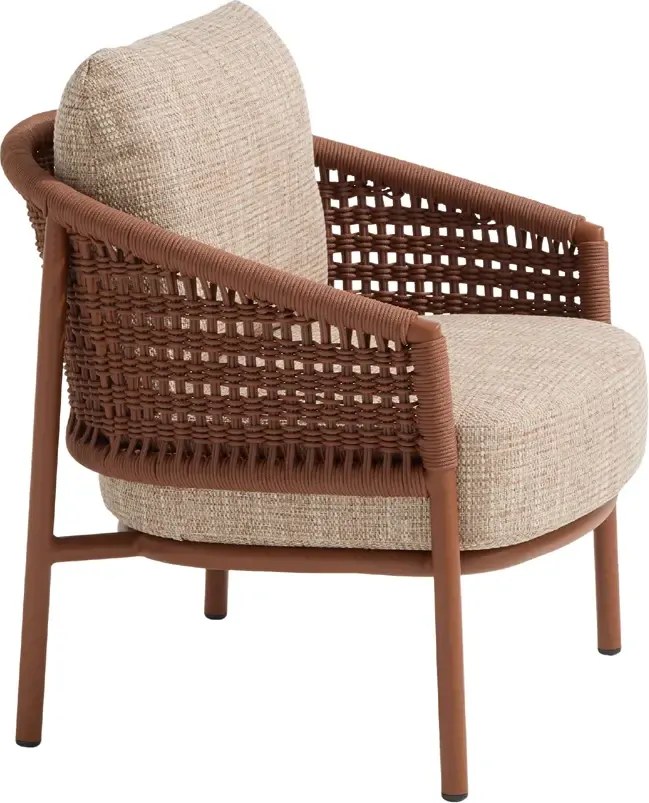 4 Seasons Outdoor Cala low dining tuinstoel Spicy Tuinstoel beige weerbestendig