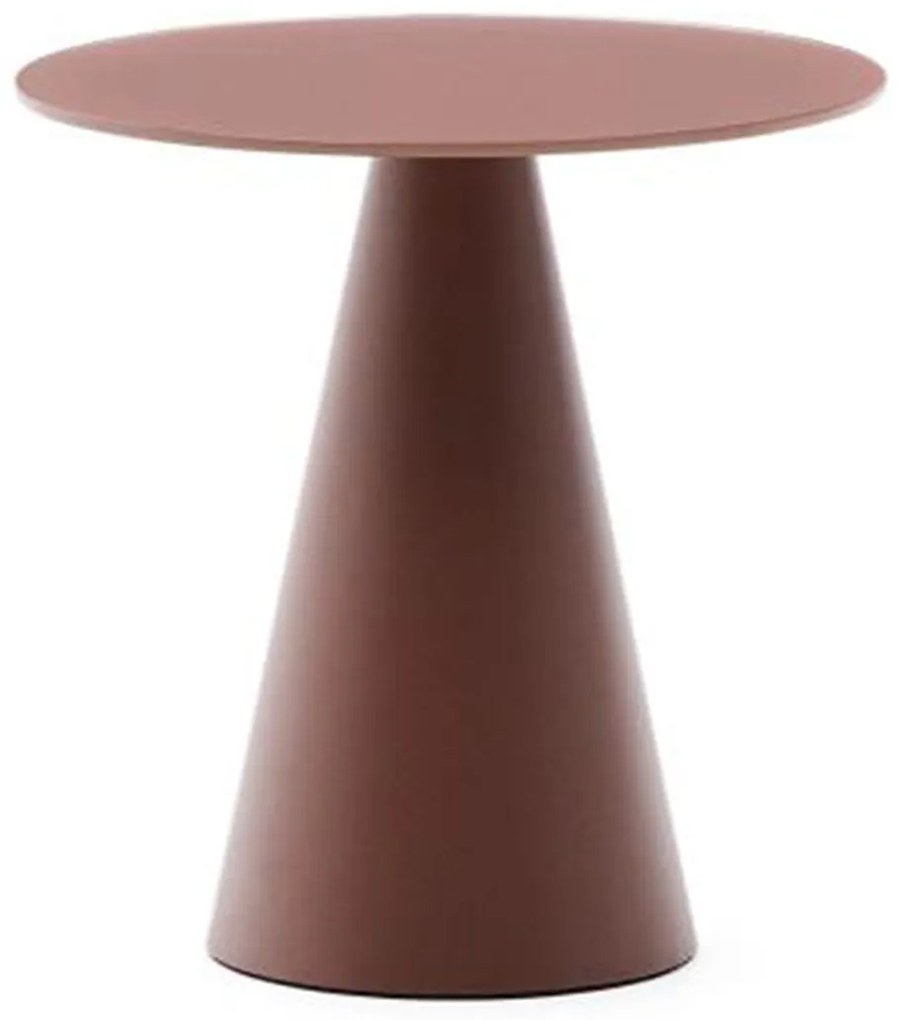 Kave Home Wilshire Ronde Bijzettafel Mat Glas Terracotta 30 Cm - 30 X 30cm.