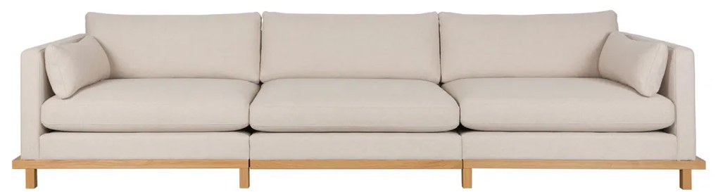 Zuiver Blossom Oak Design Bank Met Eikenhout Plateau 4,5-zits Oak Sand