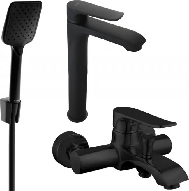 Mexen Pecos R62 badkuipset, zwart - 72713R62-70