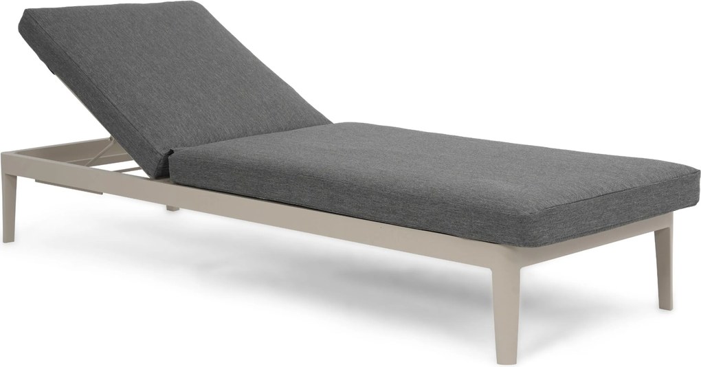Lifestyle Garden Furniture Mateo Ligbed Met Kussen Loft/dark Grey Aluminium Taupe