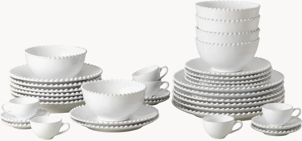 Serviesset Pearl met parelrand, 36-delig
