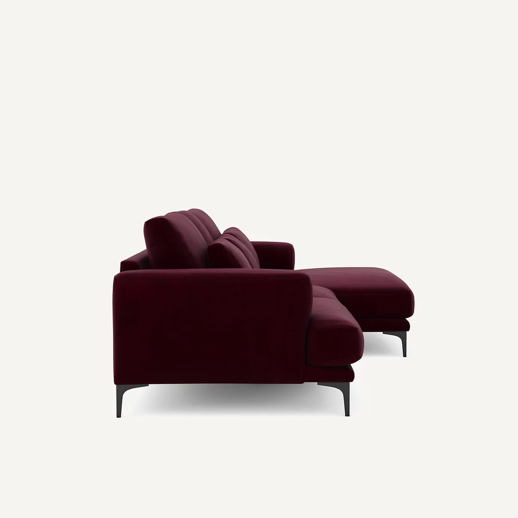 XL hoekbank rechts in fluweel, MARSILE