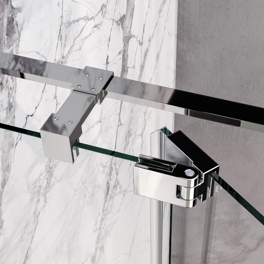 Brauer Stellar nisdeur met vaste wand 120cm chroom