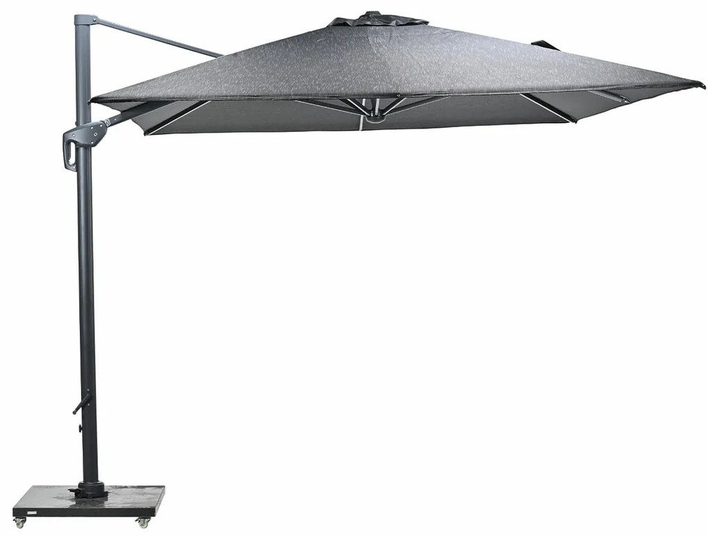 Garden Impressions Hawaii Big Pole telescopic zweefparasol 300x400 cm - zwart
