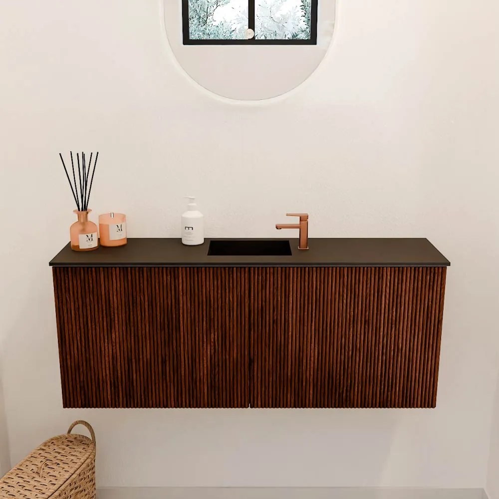 Mondiaz Joya 100cm toiletmeubel ruby met wastafel faye midden 1 kraangat urban